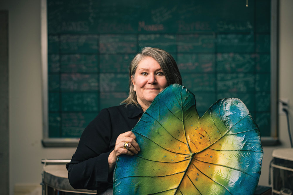 Established Glass Artist Turns Over a Quirky New Leaf